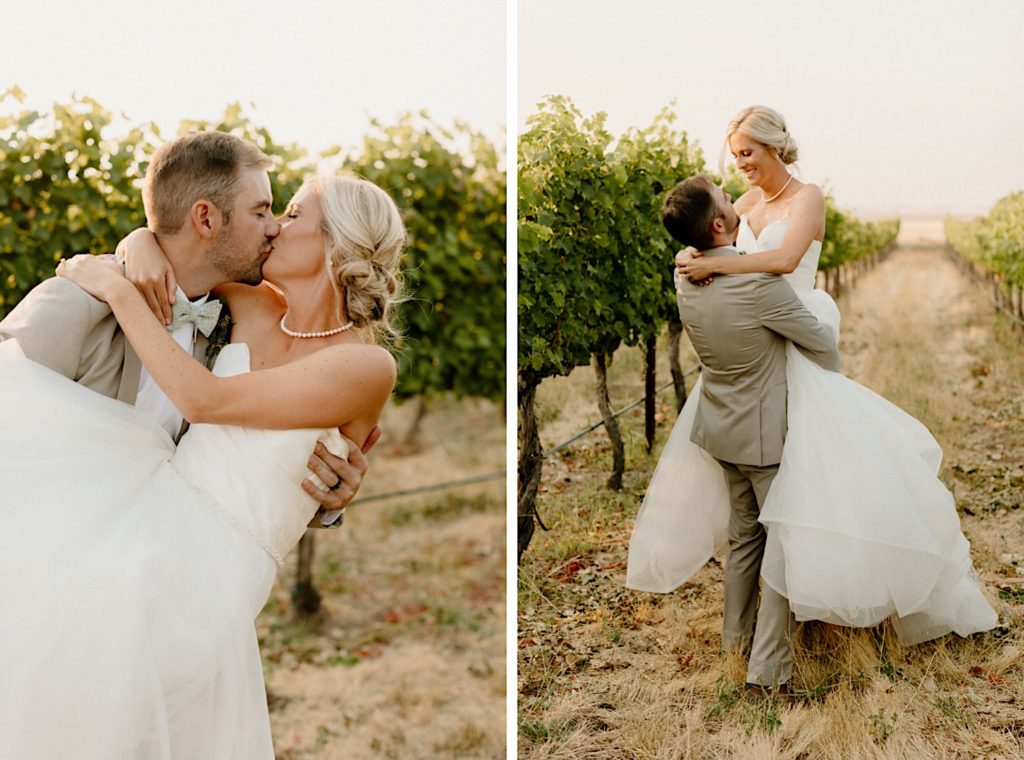 Abeja Winery Wedding Walla Walla Washington Couple Photos