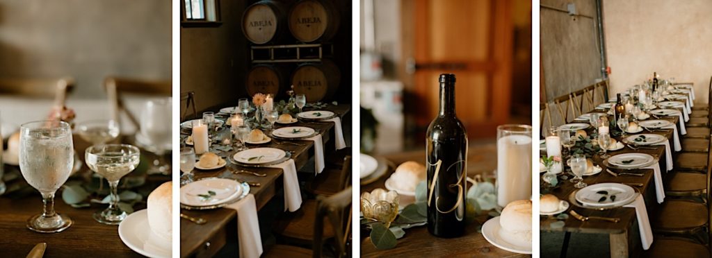 Abeja Winery Wedding Walla Walla Washington Tablescape Details