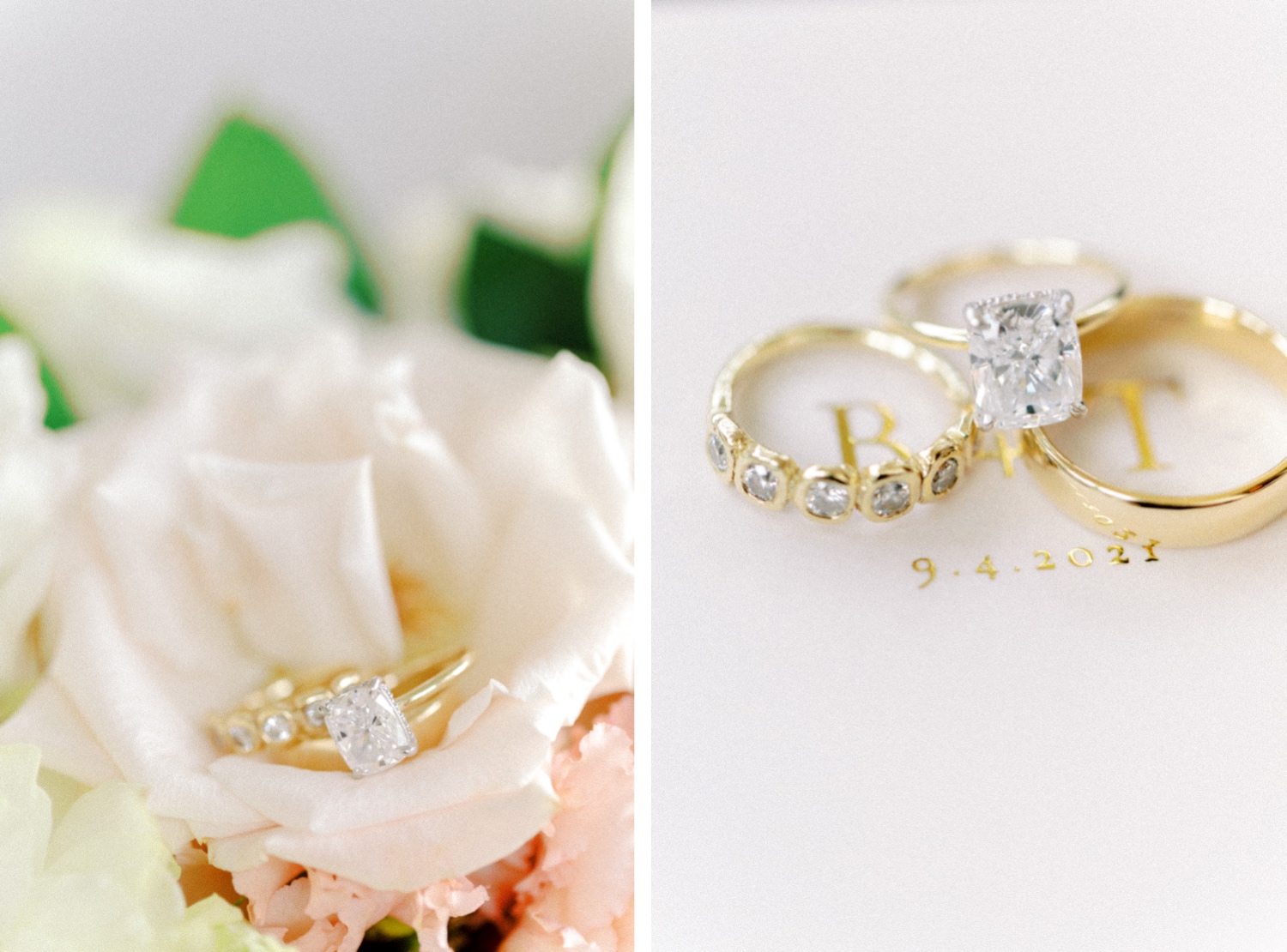 Wedding bands and florals by Kasey D Weddings for Abeja Winery and Inn Wedding