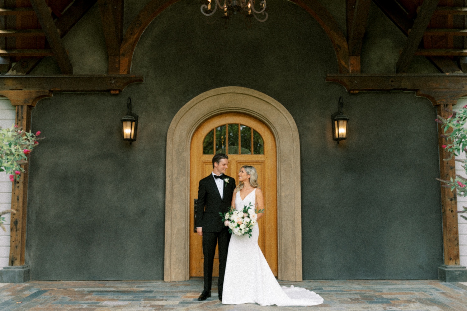 Bride and groom portraits for Abeja Winery and Inn Wedding