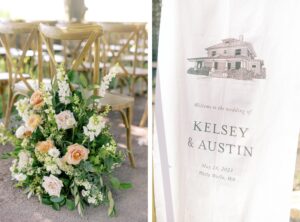 Ceremony details at Abeja Winery