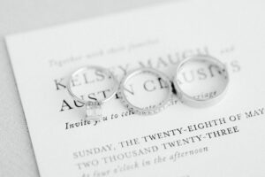 Ring details for Abeja Winery Wedding