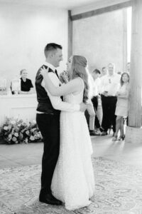 Bride and groom first dance at Abeja Winery wedding