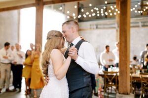 Bride and groom first dance at Abeja Winery wedding