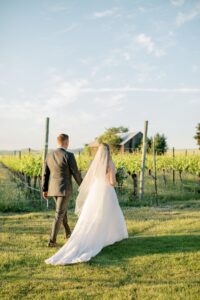 Bride and Groom portraits for Abeja Winery Wedding