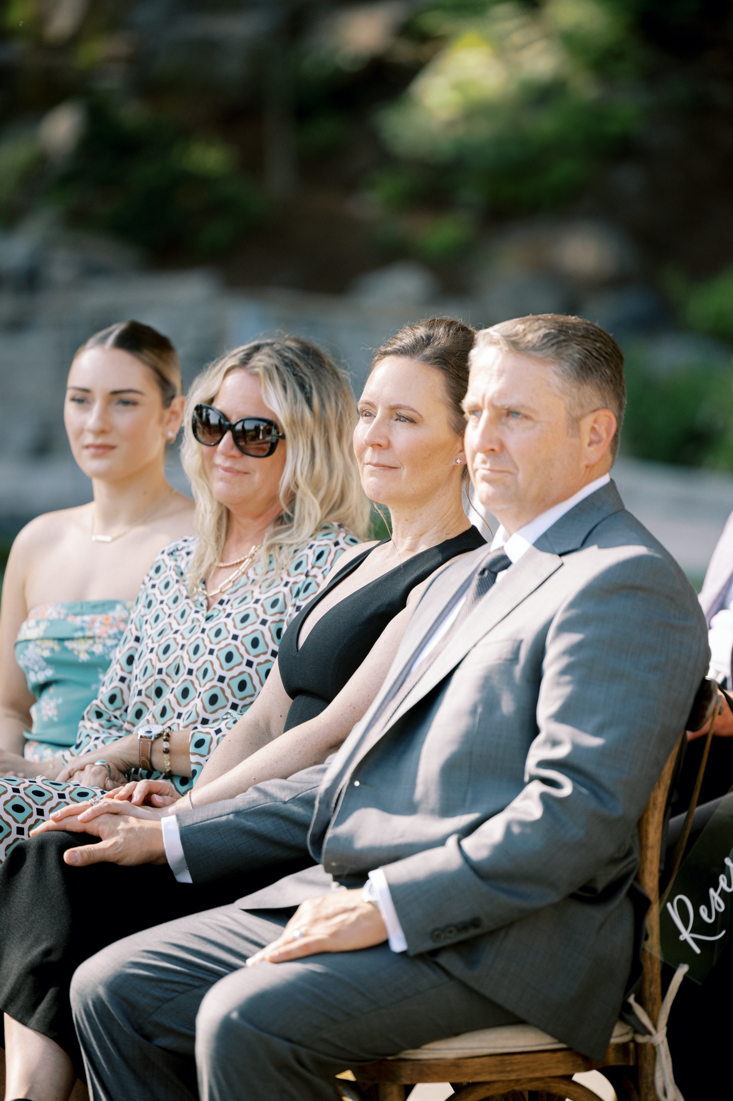 Ceremony on patio at Amaterra Winery Wedding 