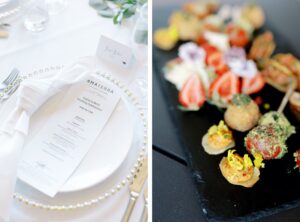 Wedding reception details at Amaterra Winery