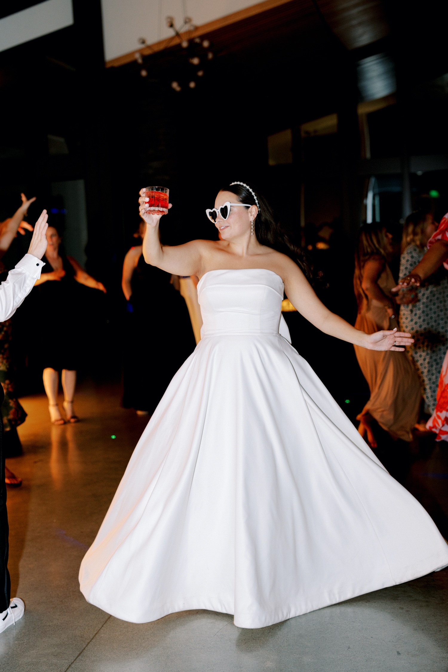 Wedding reception dancing at Amaterra Winery 