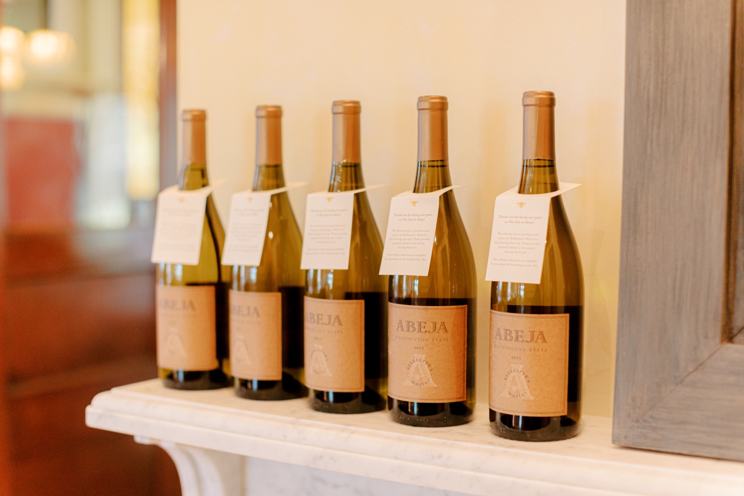 Abeja winery wine bottles