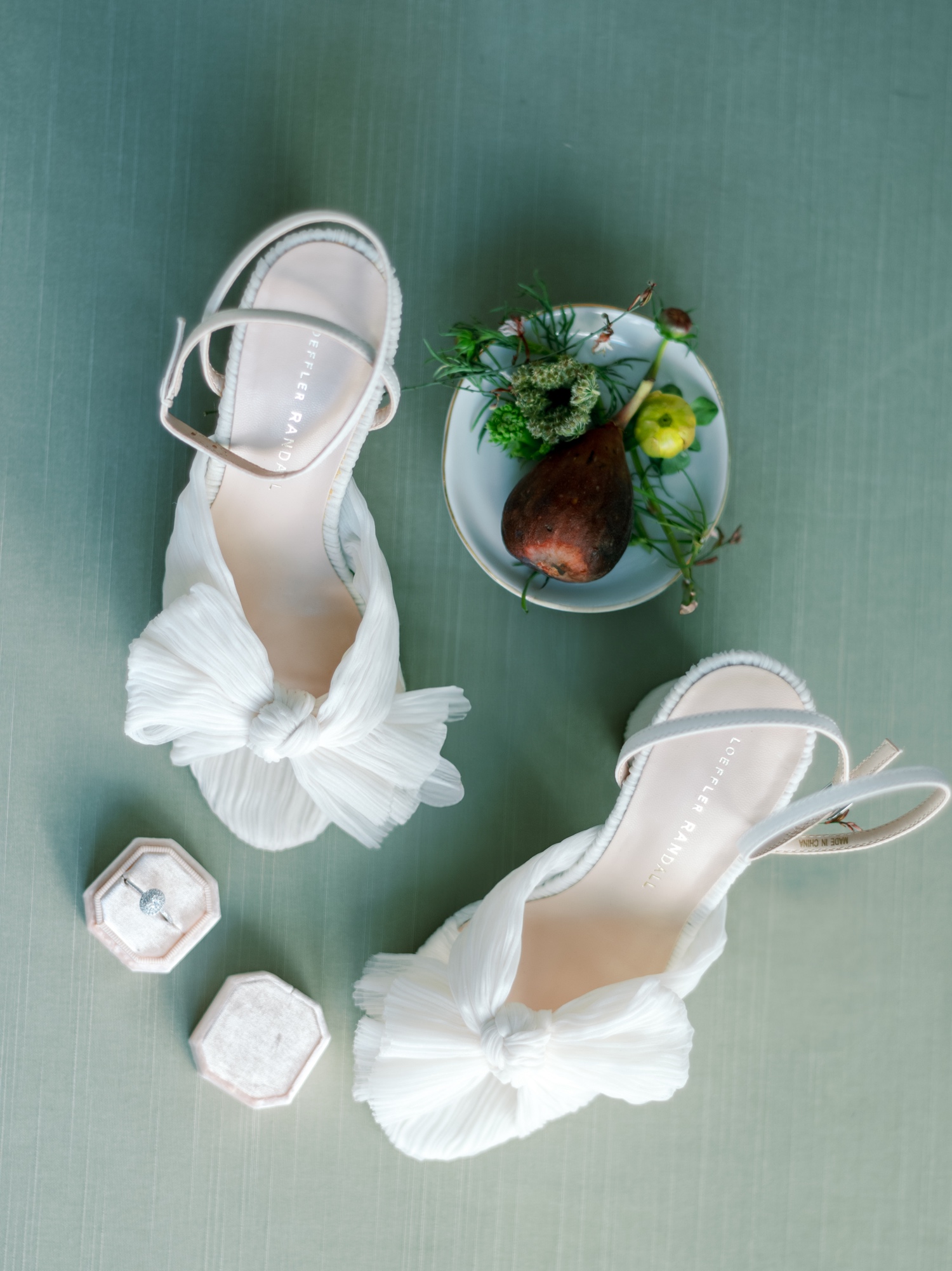 Loeffel Randall ivory wedding heels and mrs box for oakshire estate wedding